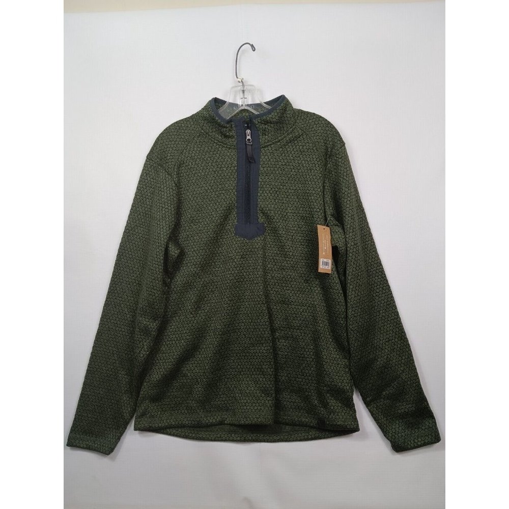 LIV Men's Outdoor 1/4 Zip Olive Green Pullover Size Medium